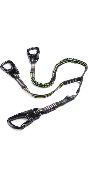 2026 Crewsaver Crewline Pro Safety Line Triple Hook Elasticated 3050-ESL3 - Black